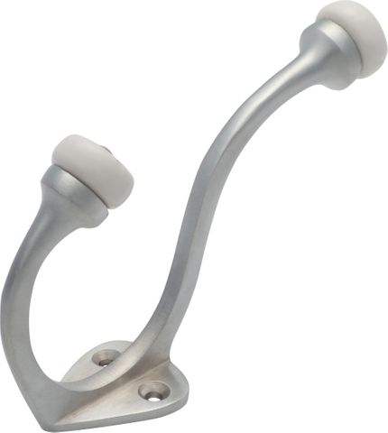 TRADCO HAT & COAT HOOK PORCELAIN TIP SATIN CHROME H115XP75MM