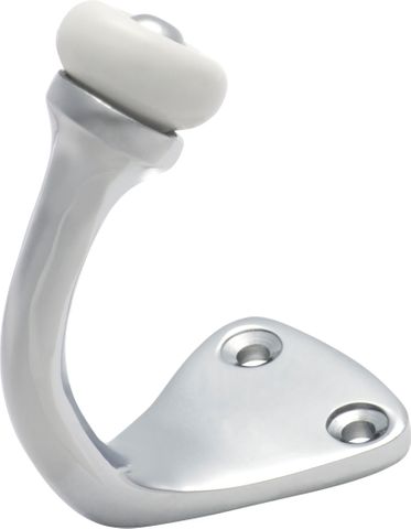 TRADCO ROBE HOOK PORCELAIN TIP CHROME PLATED H45XP70MM