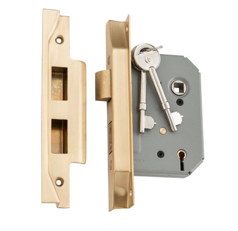 TRADCO REBATED 5 LEVER MORTICE LOCK 57MM BACKET