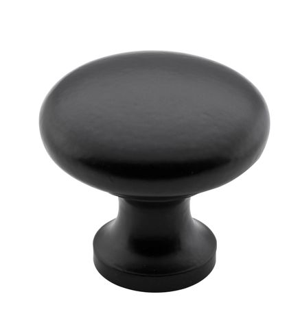 TRADCO CUPBOARD KNOB IRON ROUND MATT BLACK D32XP30MM