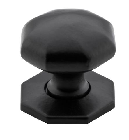 TRADCO CUPBOARD KNOB IRON OCTAGONAL MATT BLACK D32XP36MM