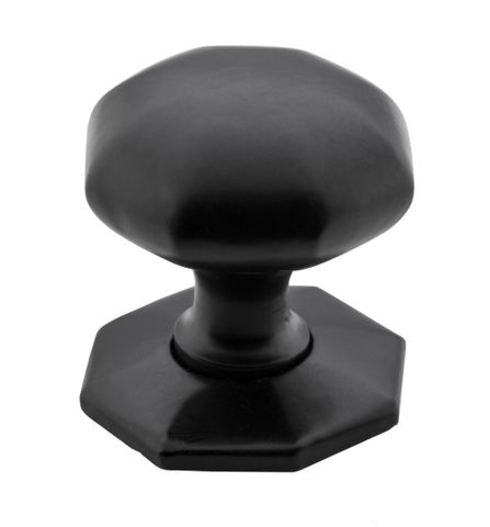 TRADCO CUPBOARD KNOB IRON OCTAGONAL MATT BLACK D38XP41MM