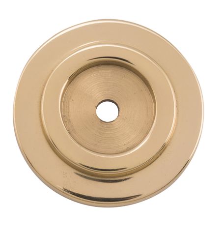 TRADCO BACKPLATE FOR DOMED CUPBOARD KNOB POLISHED BRASS