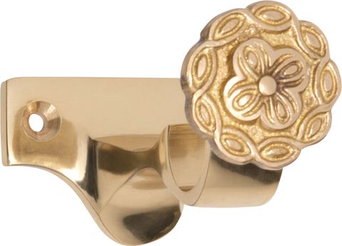 TRADCO CURTAIN BRACKET CENTRE POLISHED BRASS ID19MM