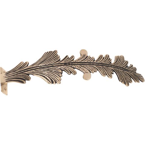 Tradco TRA4640 Curtain Sweep Feather Polished Brass L170mm