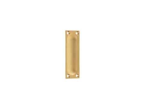Tradco TRA4843 Sliding Door Pull Classic Small Satin Brass H88xw28mm