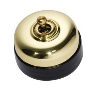 Tradco Black Porcelain Switch