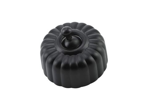 Tradco TRA5330 Switch Fluted Matt Black D55xp40mm
