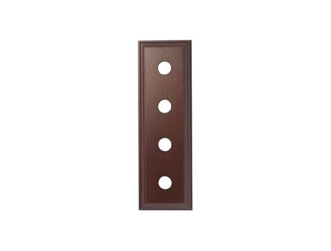 Tradco Classic Profile Quad Switch/Socket Wood Block