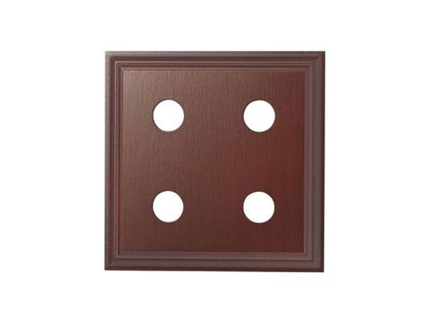Tradco TRA5415 Switch Socket Block Classic Quad Cedar H155xl155mm