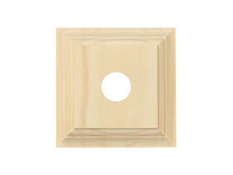 Tradco Classic Profile Single Switch/Socket Wood Block