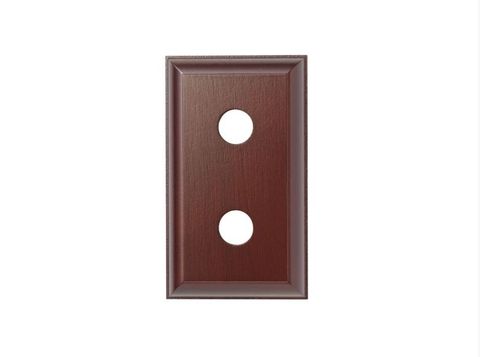 Tradco Traditional Profile Double Switch/Socket Wood Block