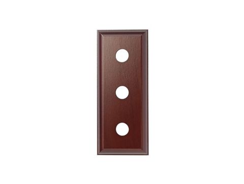 Tradco Traditional Profile Triple Switch/Socket Wood Block