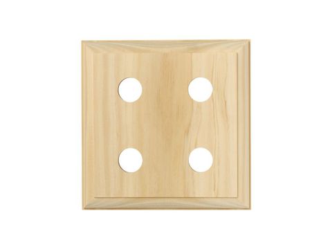 Tradco TRA5445 Switch Socket Block Traditional Quad Pine H155xl155mm