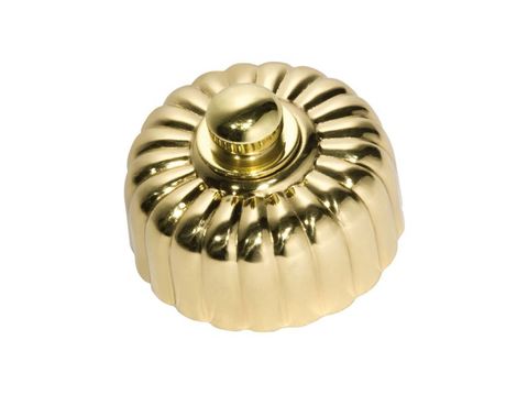 Tradco TRA5483 Dimmer Fluted Polished Brass D55xp40mm