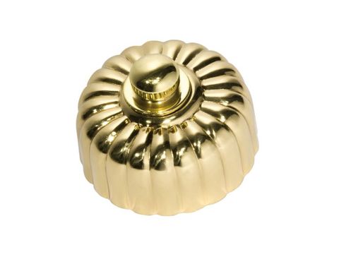 Tradco TRA5487 Fan Controller Fluted Polished Brass D55xp40mm