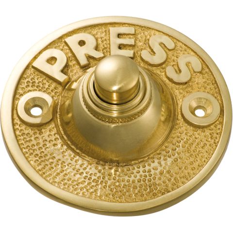 Tradco TRA5503 Bell Press Federation Round Polished Brass D63mm