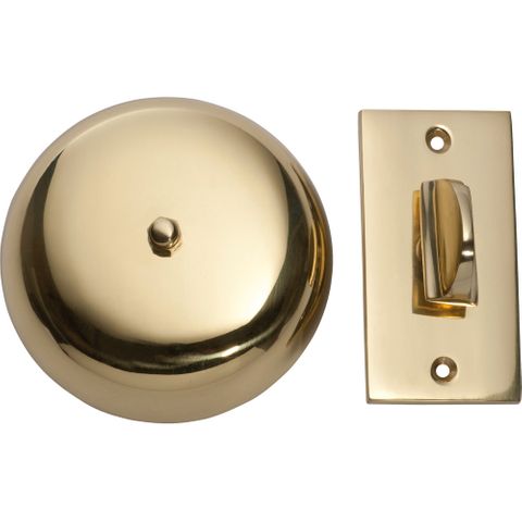 Tradco TRA5514 Turn Bell Plain Polished Brass D90mm