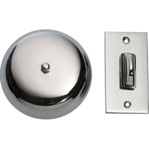 Tradco TRA5517 Turn Bell Plain Chrome Plated D90mm