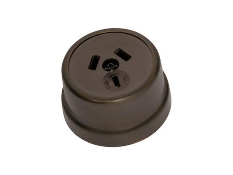 Tradco TRA5554 Socket Traditional Brown Mechanism Antique Brass