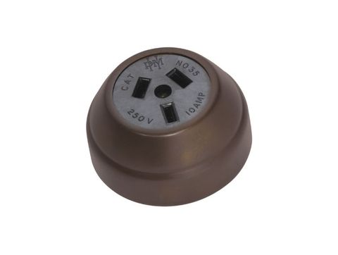 Tradco TRA5564 Socket Federation Black Mechanism Antique Brass