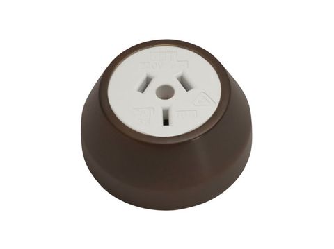 Tradco TRA5565 Socket Federation White Mechanism Antique Brass