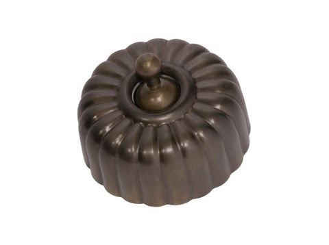 Tradco TRA5570 Switch Fluted Antique Brass D55xp40mm