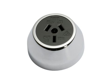 Tradco TRA5776 Socket Federation Black Mechanism Chrome Plated