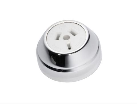 Tradco TRA5778 Socket Federation White Mechanism Chrome Plated