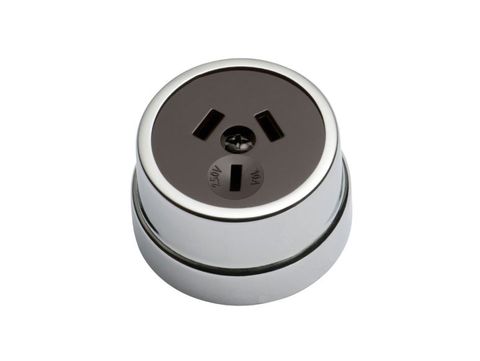 Tradco TRA5779 Socket Traditional Brown Mechanism Chrome Plated