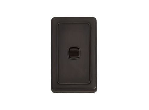 Tradco TRA5812 Switch Flat Plate Rocker 1 Gang Brown Ac H115xw72mm