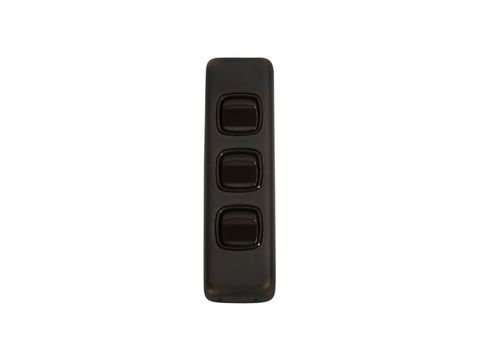 Tradco TRA5816 Switch Flat Plate Rocker 3 Gang Brown Ac H108xw30mm