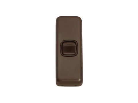 Tradco TRA5840 Switch Flat Plate Rocker 1 Gang Brown AB H82xw30mm
