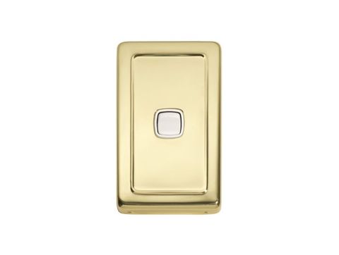 Tradco TRA5852 Switch Flat Plate Rocker 1 Gang White PB H115xw72mm