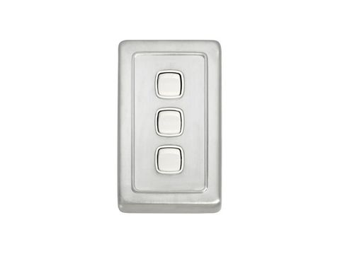 Tradco Switch Plate Rocker 3 Gang