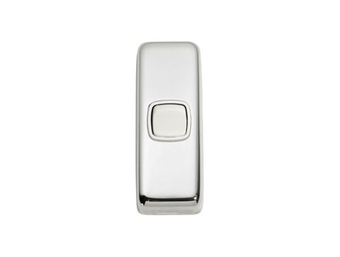 Tradco TRA5880 Switch Flat Plate Rocker 1 Gang White CP H82xw30mm