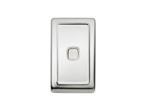 Tradco TRA5882 Switch Flat Plate Rocker 1 Gang White CP H115xw72mm