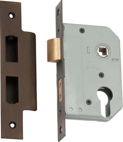 Tradco TRA2152 Mortice Lock Euro Antique Brass Backset 46mm