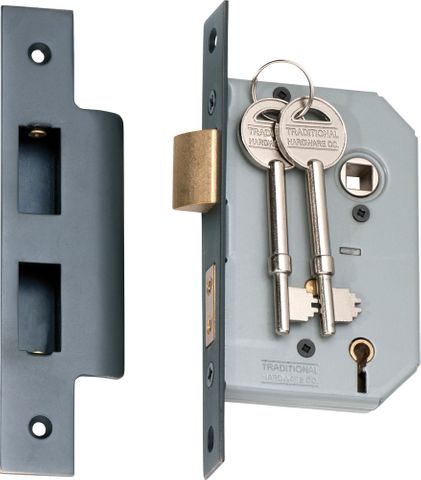 Tradco TRA2158 Mortice Lock 5 Lever Antique Copper Backset 46mm