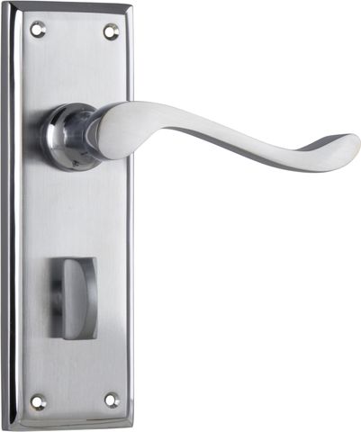 TRADCO DOOR LEVER CAMDEN PRIVACY PAIR SATIN CHROME