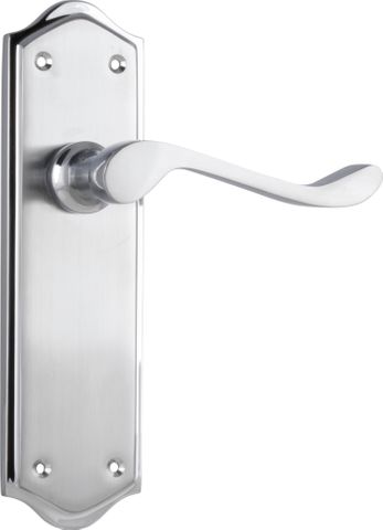 TRADCO DOOR LEVER HENLEY LATCH PAIR SATIN CHROME