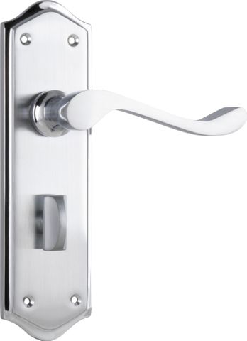 TRADCO DOOR LEVER HENLEY PRIVACY PAIR SATIN CHROME