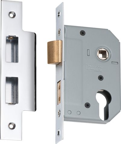 TRADCO MORTICE LOCK EURO CHROME PLATED BACKSET 46MM