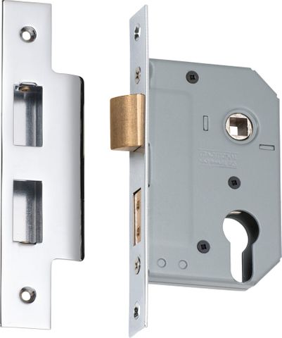 Tradco TRA2168 Mortice Lock Euro Chrome Plated Backset 46mm