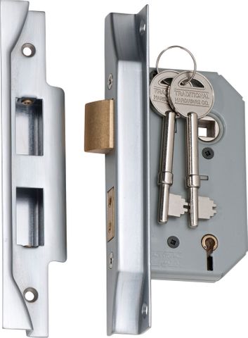 Tradco TRA2178 Mortice Lock 5 Lever Rebated SC Ctc57mm Backset 46mm