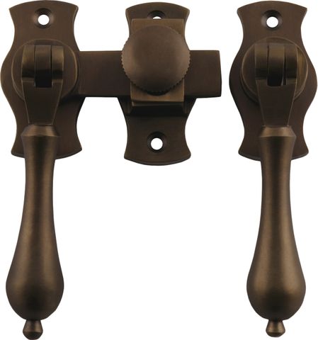 TRADCO FRENCH DOOR FASTENER TEARDROP AB BACKPLATE P31MM