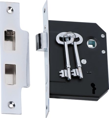Tradco TRA2211 Mortice Lock 3 Lever Chrome Plated Backset 57mm