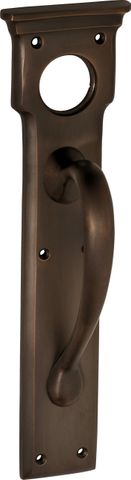 TRADCO PULL HANDLE CYLINDER HOLE ANTIQUE BRASS