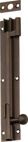 TRADCO BARREL BOLT OFFSET ANTIQUE BRASS L150XW25MM