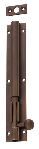 TRADCO BARREL BOLT LONG THROW ANTIQUE BRASS THROW 30MM